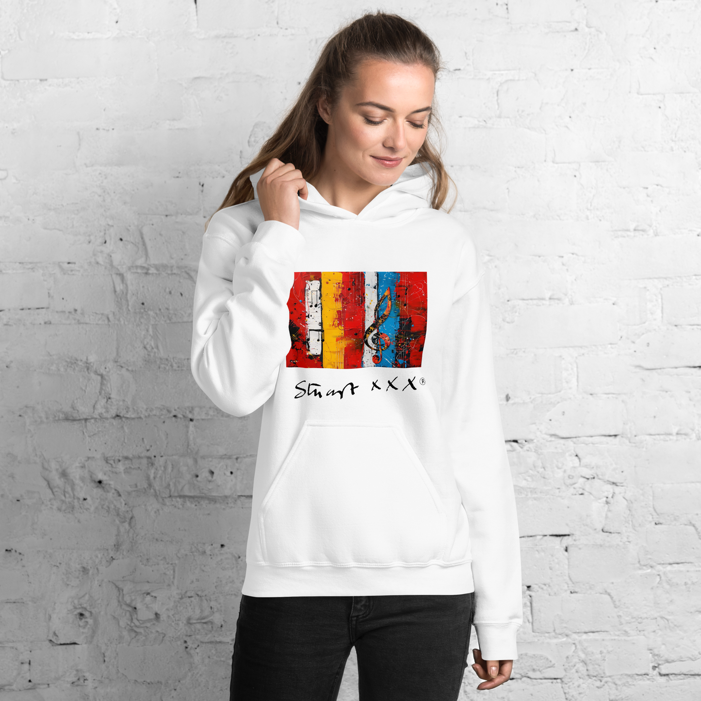 Red Horizontal - Stuart Sutcliffe Reimagined unisex Hoodie