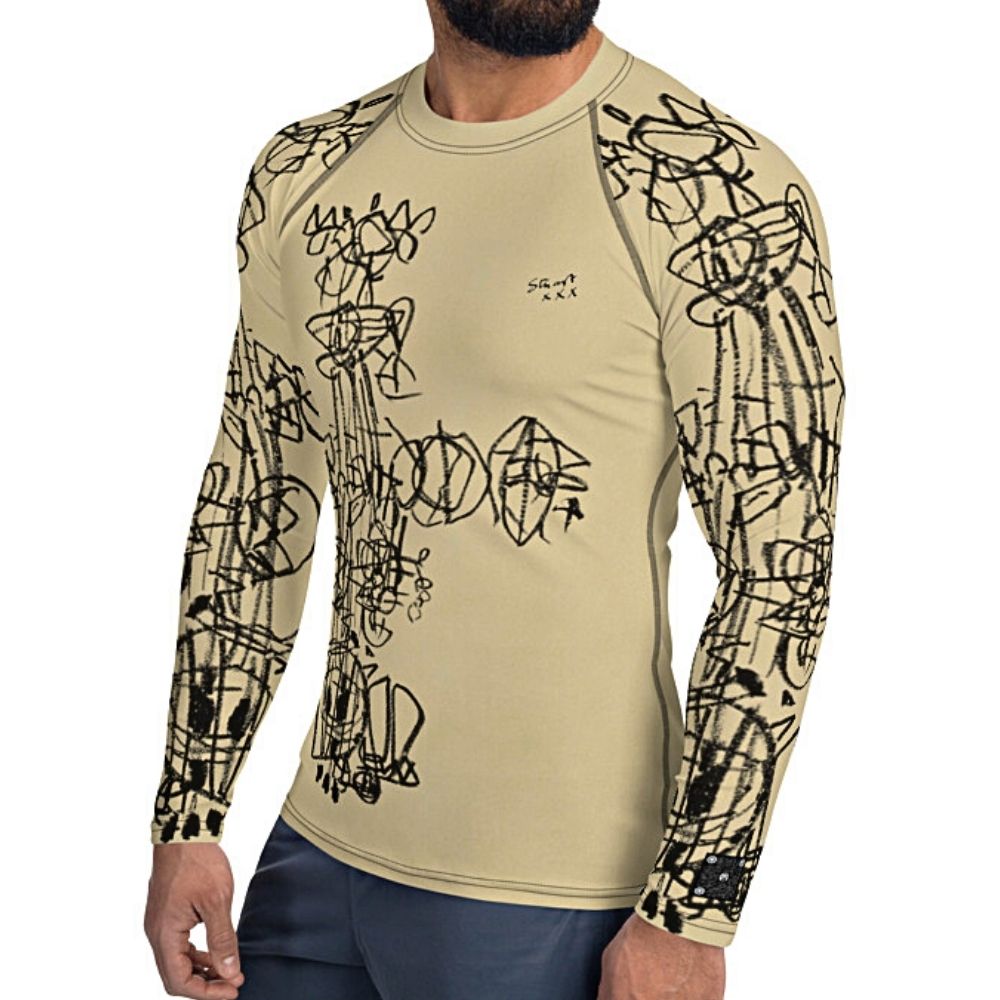 SEEDS OF GREATNESS Form Fitting Men's Athletic Art Wear - Sand