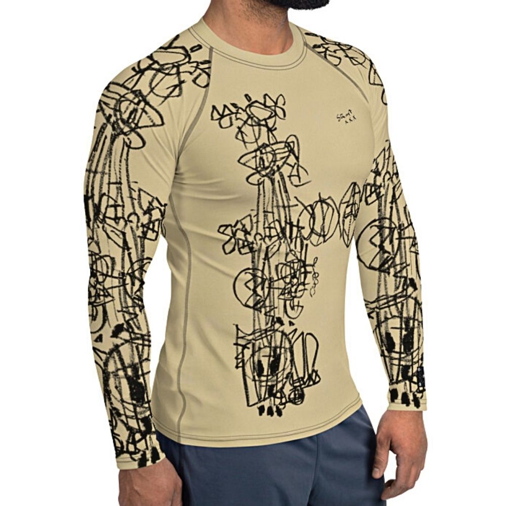 SEEDS OF GREATNESS Form Fitting Men's Athletic Art Wear - Sand