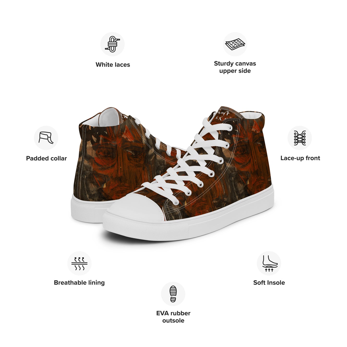 SELF PORTRAIT COLLECTION Men’s high top canvas shoes