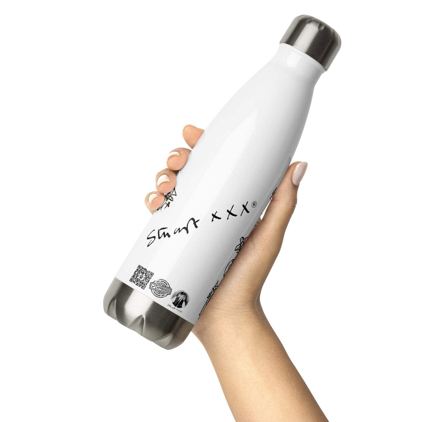 SEEDS OF GREATNESS COLLECTION White Stainless Steel Water Bottle