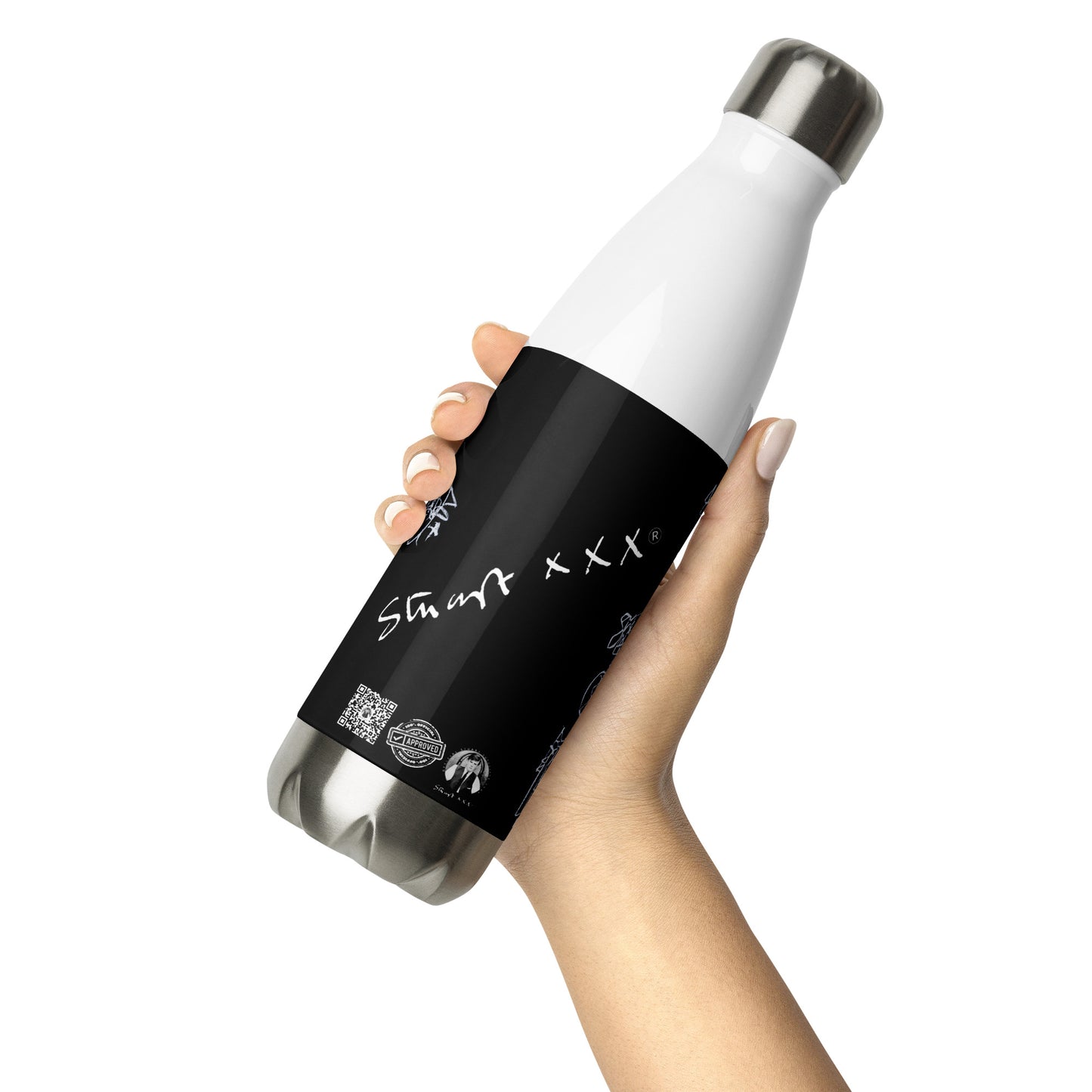 SEEDS OF GREATNESS Black Stainless Steel Water Bottle